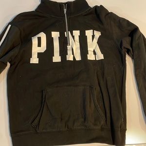 PINK Black XS long sleeve zippered sweatshirt